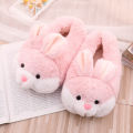 Cute Rabbit Shoes Women Winter Slippers Warm Plush Soft Sole Girls Indoor Home Floor Slipper Pink Color Ladies Cartoon Footwear. 
