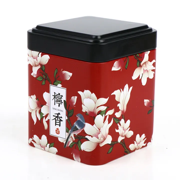 Tea%20Sealed%20Box%20Kitchen%20Storage%20Container%20Jar%20Tin%20Square%20Can%20Candy%20Iron%20Vintage%20Huiye%20-%20Image%205