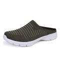 Men New Summer Mesh Casual Shoes Outdoor Breathable Half-pack Slippers Men's Women's Flat Bottom Fashion Couple Walking Shoes. 