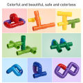 21-144 PCS Pipe Building Block Run Race Bricks 3D Children Diy Assemble and Insert Toys with Blocks Educational Toy for Children.