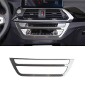 Car Central Air Conditioning CD Button Panel ABS Carbon Fiber Air Conditioning CD Panel Cover Trim for 5 Series G30 G38 2017-2022 Accessories. 