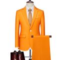 Mens Business Casual Suit 6XL Suit Jacket With Pant Candy Colors Slim Fit Formal Work Wedding Dress White Pink Red Suits 2 Piece. 