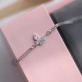 Japanese And Korean New Style bracelet design for girl simple Niche Design Butterfly Double Layer Round Bead Bracelet.