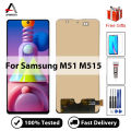 LCD For Samsung Galaxy M51 Display Touch Screen Digitizer Assembly High Quality Repair Parts For M515 M515F SM-M515F/DSN. 