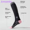 Anti-pilling Compression Socks Cozy Knee-length Winter Socks with Massage Soles for Women Anti-slip High Elasticity Warm Comfortable Yoga Stockings for Jogging Buyers' Favorite Compression Calf.