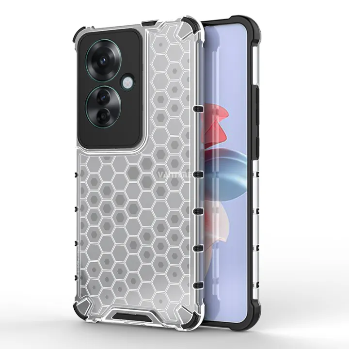 Vantime%20for%20OPPO%20F25%20Pro%20/%20Reno11%20F%205G%20Case%20Honeycomb%20Patterned%20Clear%20Back%20Hard%20Cover%20-%20Image%202
