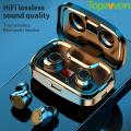 【FUPANG】New earphones Bluetooth 5.0 wireless headsets sports gamers earbuds headphones 3500mAh charge microphone.