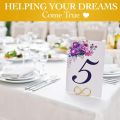Table Number Holder Stands 12 Pack - Wedding Seating Labels Placecard Clips Photo Picture Cards Display Stand Gold. 