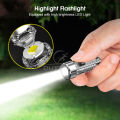 Outtobe Keychain Light Ultra Small Mini Multi-function light Portable Waterproof light USB Charging Ultra Light Strong Light Outdoor Warning Light Em erg ency Lamp 7 Mode. 