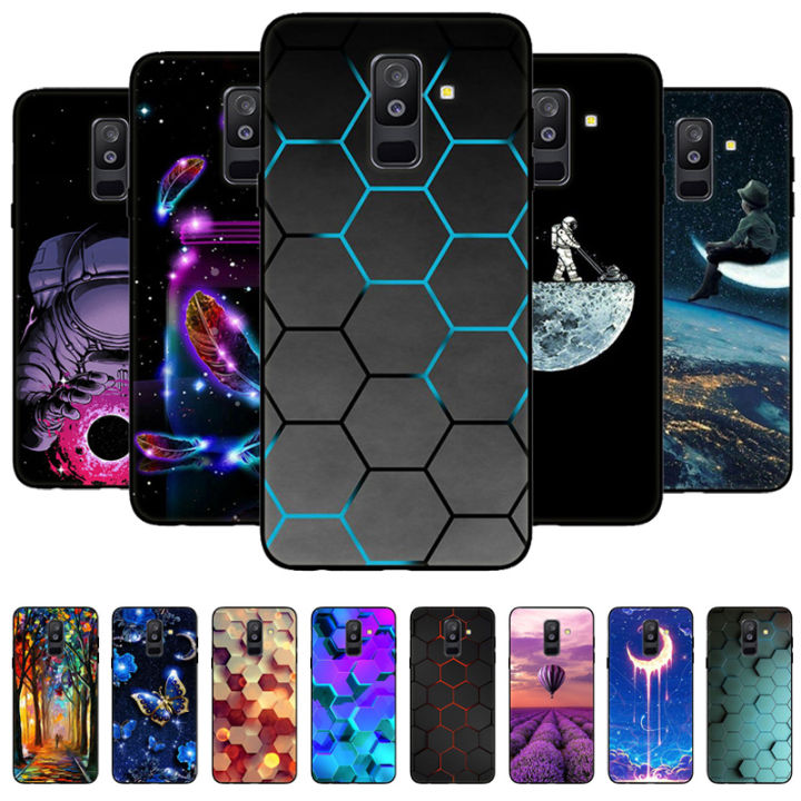 For Samsung Galaxy A6 Plus 2018 Case A605F A A600F Cover Wolf