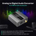 Analog to Digital Audio Converter RCA to Optical with Optical Cable.