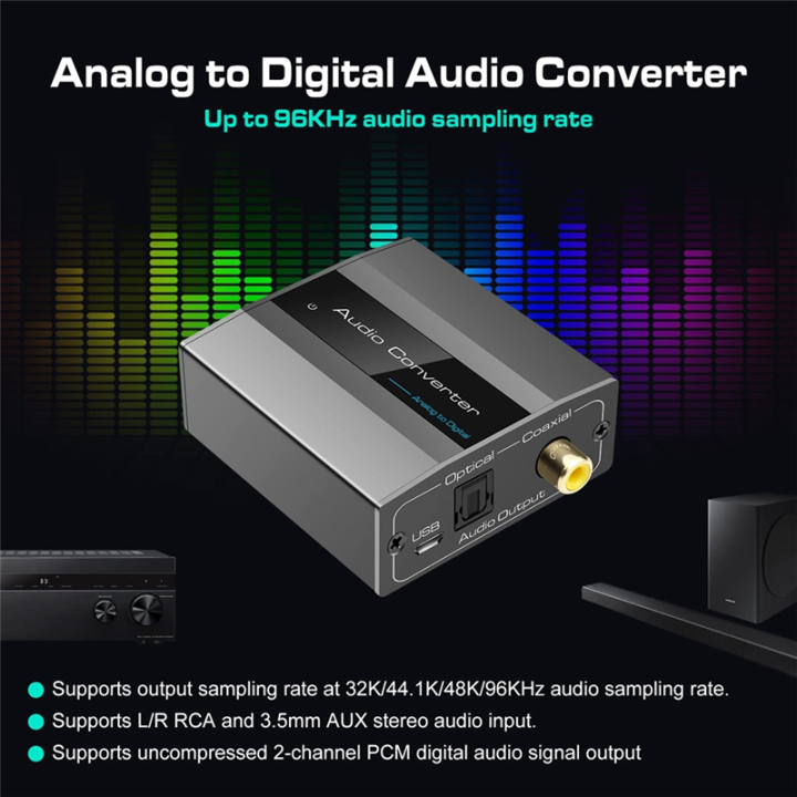 Analog%20to%20Digital%20Audio%20Converter%20RCA%20to%20Optical%20with%20Optical%20Cable%20-%20Image%209