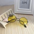 Fashion Retro Round Sunglasses Ladies European And American Trend Eyewear Metal Frame Jelly Glasses. 