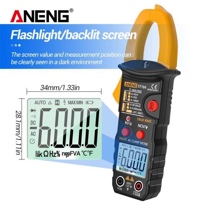 ANENG%20ST184%20180%20Digital%20Clamp%20Multimeter%20Meter%206000%20Counts%20Professional%20True%20RMS%20AC/DC%20Voltage%20Current%20Tester%20Hz%20Capacitance%20Ohm%20-%20Image%204