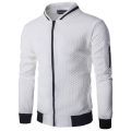 High Quality Plush Zip stand collar casua Jacket Men's Street Windbreaker Coat Men Hot Casual Outer Wear Thick.