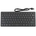 Wire Keyboard Ultra-Thin Quiet Small Size 78 Keys Mini Multimedia Usb Keyboard For Laptop Pc. 
