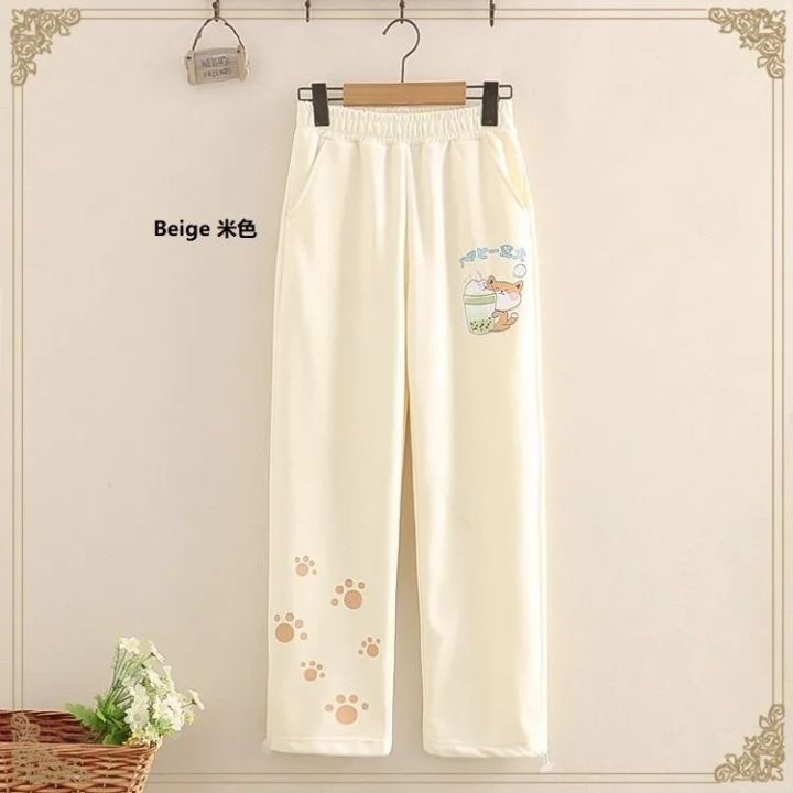 Autumn%20New%20Girls'%20High%20Waist%20Cat%20Printed%20Pocket%20Trousers%20-%20Image%205