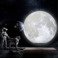 Creative 3D Magnetic Levitation Moon Lamp Night Light Rotating LED Floating Lamp Home Decoration.