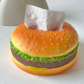 Hamburger Shaped Tissue Box Creative Burger Resin Napkin Holder Case Paper Box Container HomeTable Decoration Storage Boxes. 