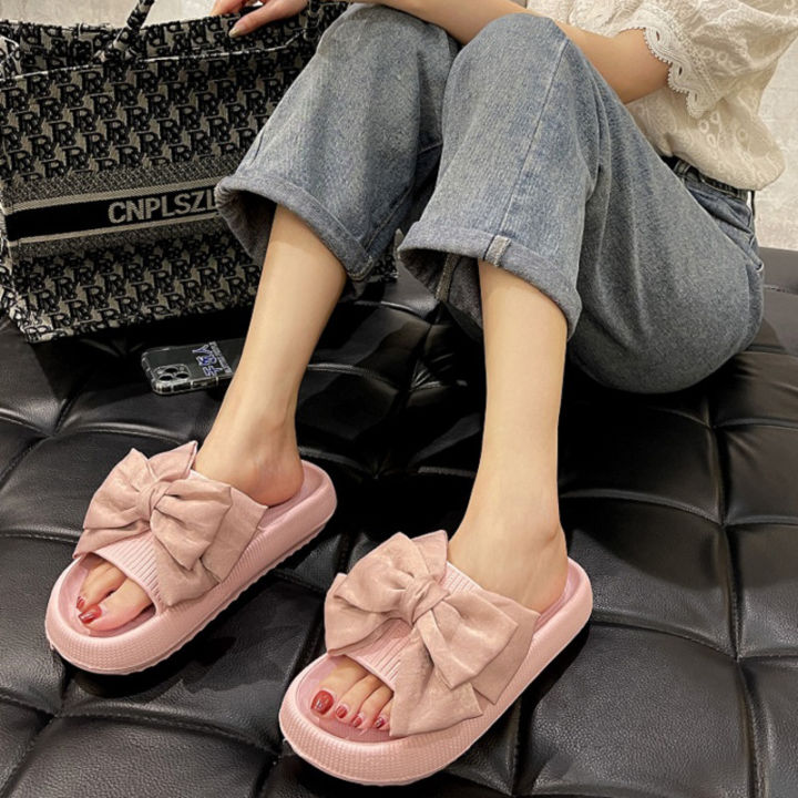 New%20Style%20Fashion%20Outer%20Bow%20Slippers%20for%20Women%20Summer%20Home%20Non-slip%20Thick-soled%20High-heeled%20Slippers%20with%20Shit-feeling%20Sandals%20-%20Image%204