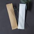 Small Kraft Paper Open Top Packaging Bags Tear Notch Coffee Powder Liquid Heat Sealable Aluminum Mylar Flat Pouches Lap Seal Bag. 