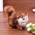 Lovely Electric Simulation Plush Cat Toys Stuffed Doll with Sound Kids Gift. 