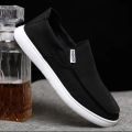 FASHION 2024 Black Blue Grey And Cream Color Casual Canvas Sneakers Shoes For Men New Trendy And Lightweight Casual Loafer Shoes For Man. 