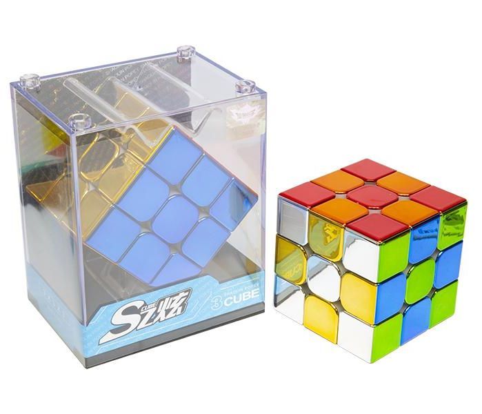 【WSJJ Store】Newest Cyclone Boys Metallic 3x3x3 Magnetic Cubo Magico Electroplating Magic Cube Puzzle 3x3 anxiety reliever Toys