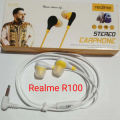 Realme R-100 4G Super Bass Stereo Earphone with built in Mic headphone.