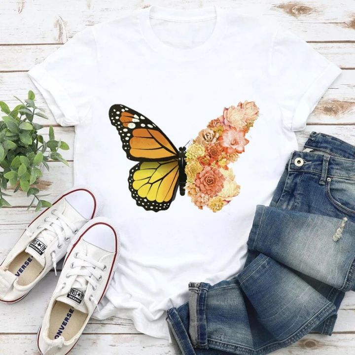 T-shirts%20Women%202022%20Floral%20Butterfly%20Cute%20Vintage%20Summer%20Clothing%2090s%20Tshirt%20Top%20Lady%20Print%20Clothes%20Stylish%202021%20Tee%20T-Shirt%20-%20Image%204
