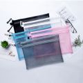 A4 Transparent Document BagNylon Mesh Zipper Test Paper Subject Storage Office File A5A6 Student Exam Pencil Case.