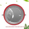 Silicone Sealing Ring For Pressure Cooker Pot Accessories, Fits 5 Or 6 Quart Models, Red, Blue And Common Transparent White, Pack Of 3. 