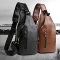 Men's Crossbody Bags Men's USB Chest Bag Designer Messenger bag Leather Shoulder Bags Diagonal Package 2023 New Back Pack Travel. 