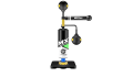 Kids Boxing Speed Trainer Multifunctional Boxing Gym Equipment 360 Spinning Bar with Dual Punching Balls Adjustable Height for Home and Gym. 