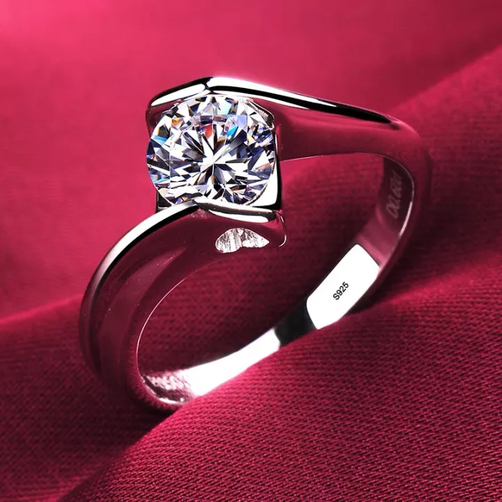 LMNZB%20Solid%2018K%20White%20Gold%20Ring%20925%20Sterling%20silver%20Ring%20Round%202ct%20Solitaire%20Wedding%20Band%20Women%20Accessories%20Jewelry%20-%20Image%207