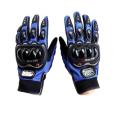 Pro Bike Full Finger Hand Gloves With Sereen Touch Finger-Blue - Hand Gloves For Bike.