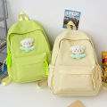 ins style Japanese soft girl schoolbag women's Korean version solid color versatile girl backpack for junior high school students and high school students.