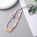 Bow beaded keychain Fashionable Acrylic Korean version case hanger New Smiling face Korean strap for decoration accessories Gift for friends Suitable for all ages Daily. 