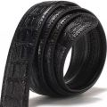 Durable Man Vintage Casual Business Belts Crocodile Pattern Waist Band Leather Belt Automatic Buckle Waistband.