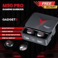 TWS M90 Pro Bluetooth 5.3 Earphones Wireless Headphones HIFI Stereo Sound Touch Control Gaming Headsets Noise Reduction With Mic Gadget-X.