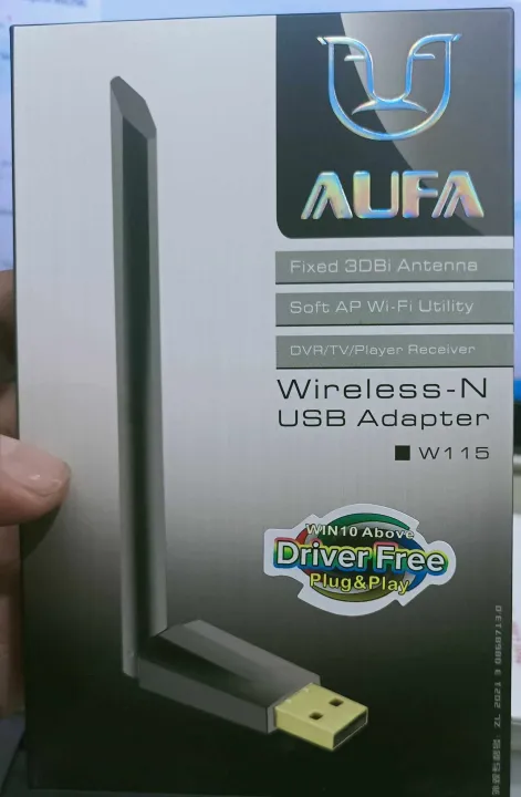 Aufa%20W115%20High-Speed%20802.11n%20Wireless%20USB%20Adapter%20with%20Fixed%203DBi%20Antenna,%20Driver-Free%20Plug%20&%20Play,%201-Year%20Warranty%20-%20Image%204