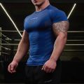 Quick Drying Running T-shirt Sport Shirt Gym Tight Fitting T-shirt Man Training T shirts Fitness Top Oversized Y2K Clothing. 