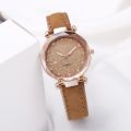 [ROZEE]Korean Fashion Women leather Starry Sky Quartz Watch Luxury Ladies Watch. 