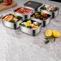 Stainless Steel Food Storage Container Metal Meal Prep Containers for Travel. 