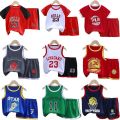 Boys Sports Basketball Clothes Suit Summer Children's Fashion Leisure Vest Shorts 2pcs Toddler Boy Short Sleeve Suit For 2-10Y. 