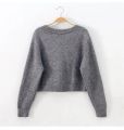 Autumn Winter Short High Waist Solid Color Sweater Women Single-breasted Knit Cardigan Small Sweter Women Jacket New Top Femme. 