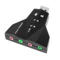 3.5mm Plug USB 2.0 to 3D Virtual Audio Sound Card Adapter 7.1 CH. 