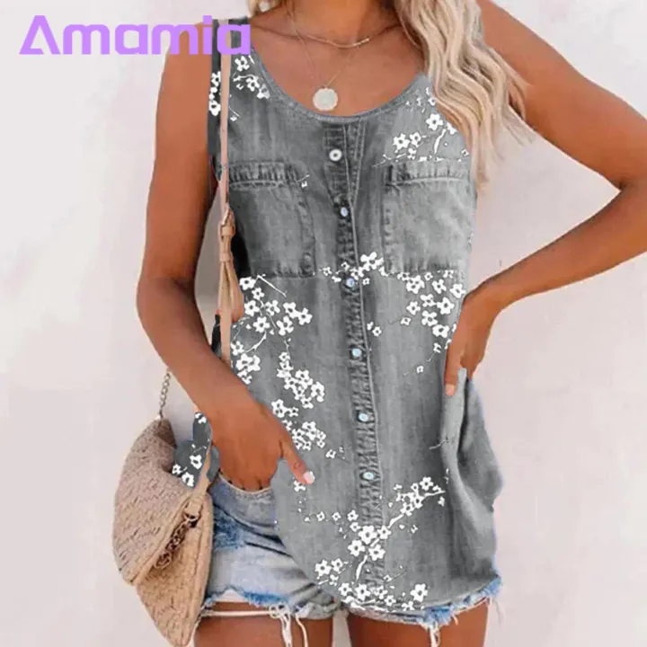 Amamia%20Denim%20Blouse%20Arc%20Hem%20Sleeveless%20Floral%20Print%20Denim%20Blouse%20-%20Image%207