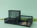 Deli E9175 Versatile Pen Stand (Black) – Desk Organizer for Office, School & Home Use. 