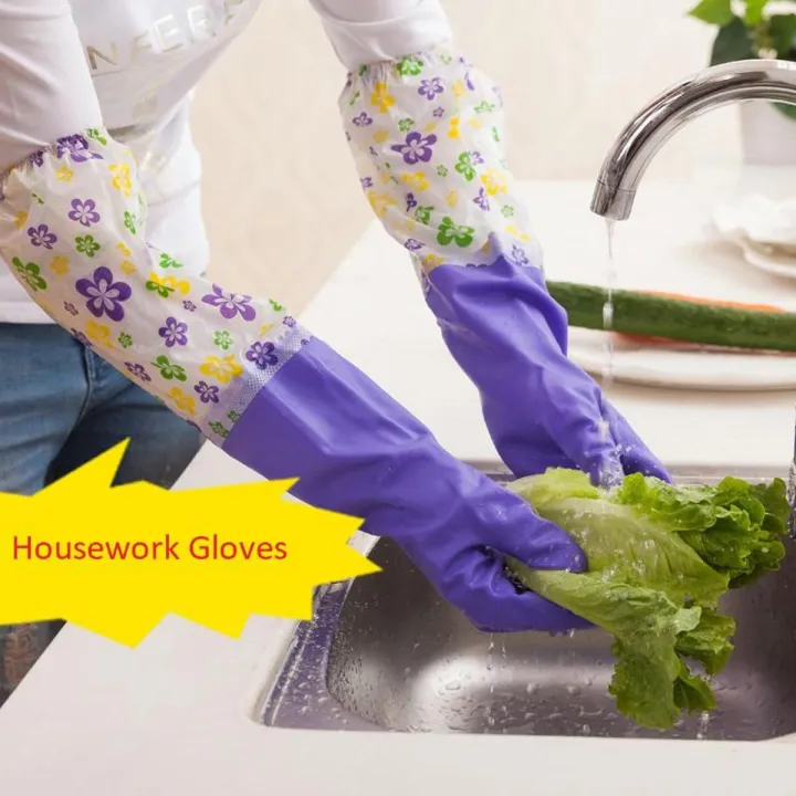 Long Housework Gloves Waterproof Anti Slip Ready stock Hand Gloves Hand  Gloves Hand Gloves
